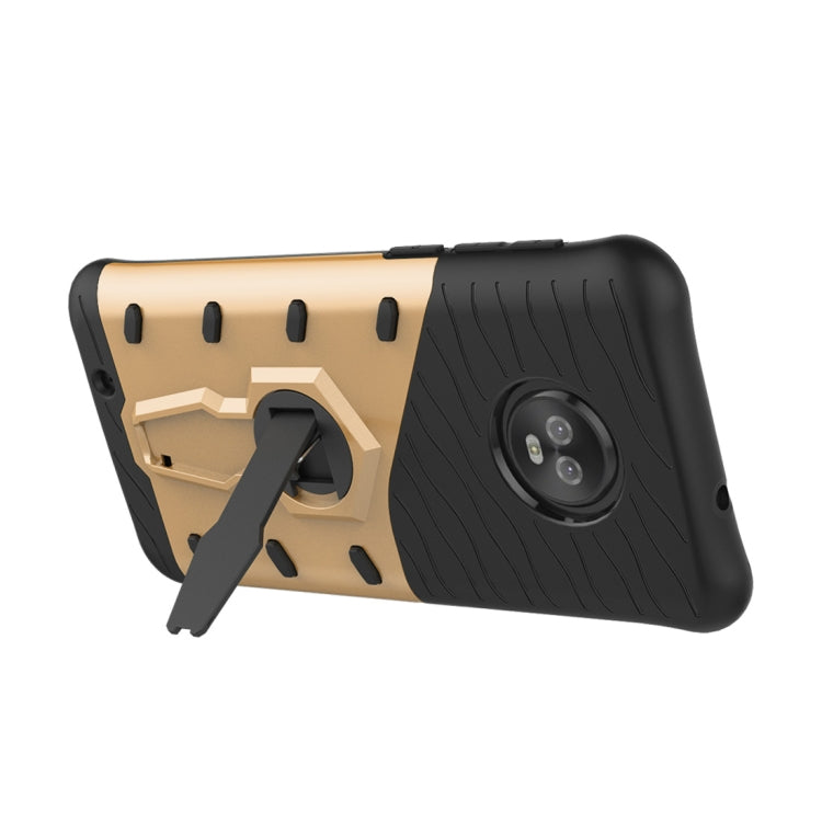 For Motorola Moto G6 PC + TPU Dropproof Sniper Hybrid Protective Back Case with 360 Degree Rotation Holder