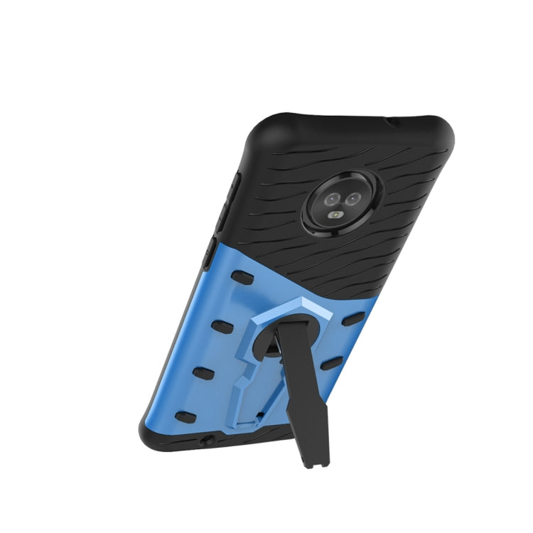 For Motorola Moto G6 PC + TPU Dropproof Sniper Hybrid Protective Back Case with 360 Degree Rotation Holder