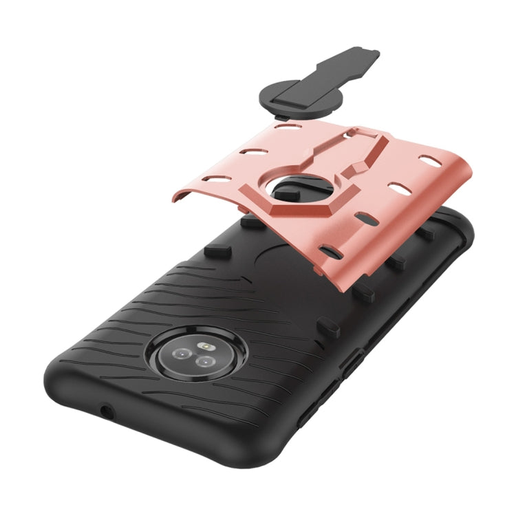 For Motorola Moto G6 PC + TPU Dropproof Sniper Hybrid Protective Back Case with 360 Degree Rotation Holder