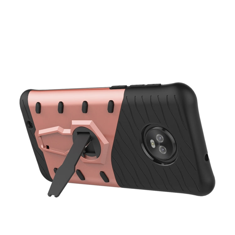 For Motorola Moto G6 PC + TPU Dropproof Sniper Hybrid Protective Back Case with 360 Degree Rotation Holder