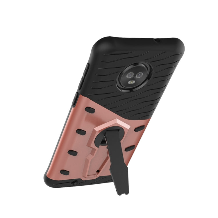 For Motorola Moto G6 PC + TPU Dropproof Sniper Hybrid Protective Back Case with 360 Degree Rotation Holder