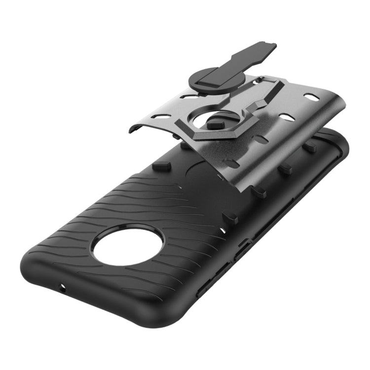 For Motorola Moto G6 Plus PC + TPU Dropproof Sniper Hybrid Protective Back Case with 360 Degree Rotation Holder