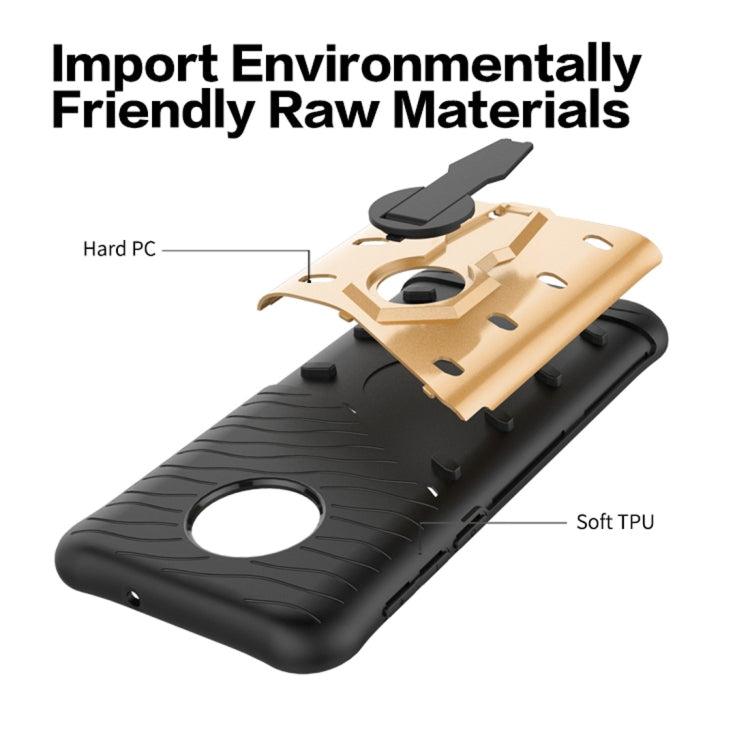 For Motorola Moto G6 Plus PC + TPU Dropproof Sniper Hybrid Protective Back Case with 360 Degree Rotation Holder