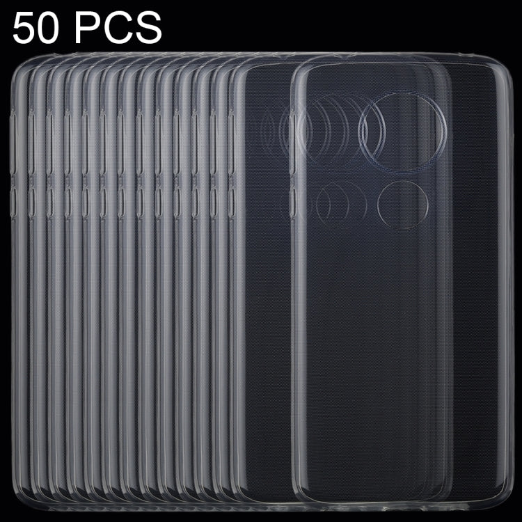 50PCS 0.75mm Transparent TPU Case for Motorola Moto E5 Play