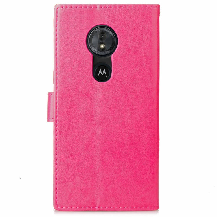 Lucky Clover Pressed Flowers Pattern Leather Case for Motorola Moto G6 Play, with Holder & Card Slots & Wallet & Hand Strap