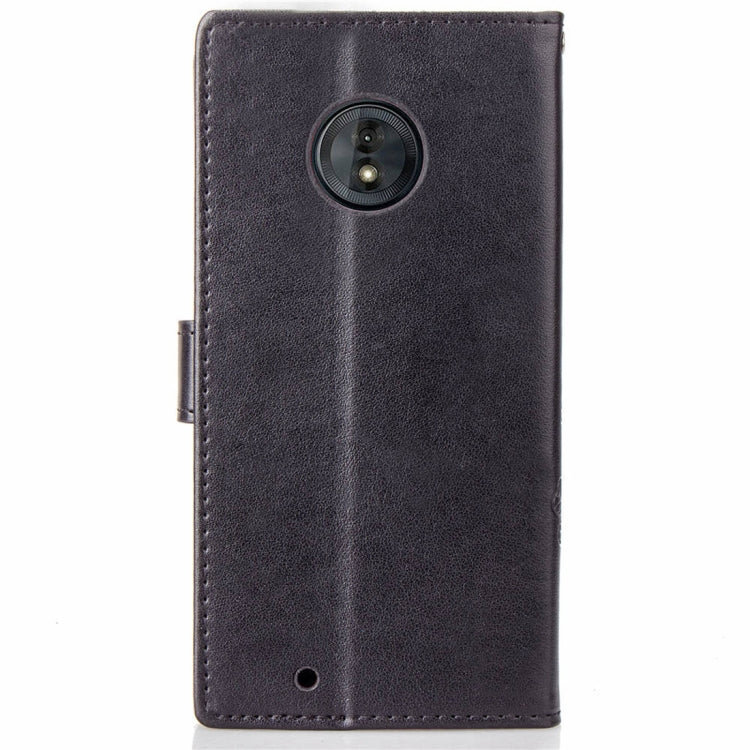 Lucky Clover Pressed Flowers Pattern Leather Case for Motorola Moto G6 Plus, with Holder & Card Slots & Wallet & Hand Strap