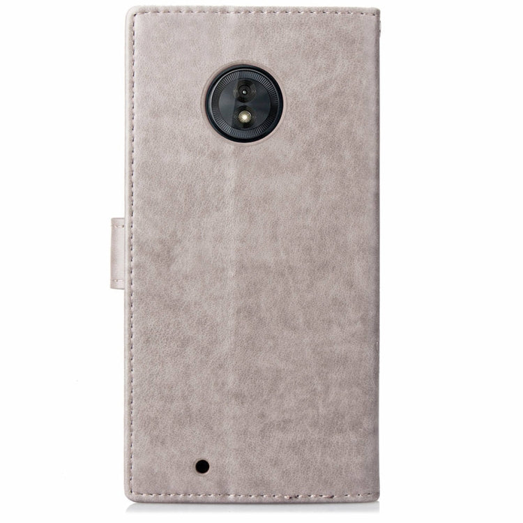 Lucky Clover Pressed Flowers Pattern Leather Case for Motorola Moto G6 Plus, with Holder & Card Slots & Wallet & Hand Strap