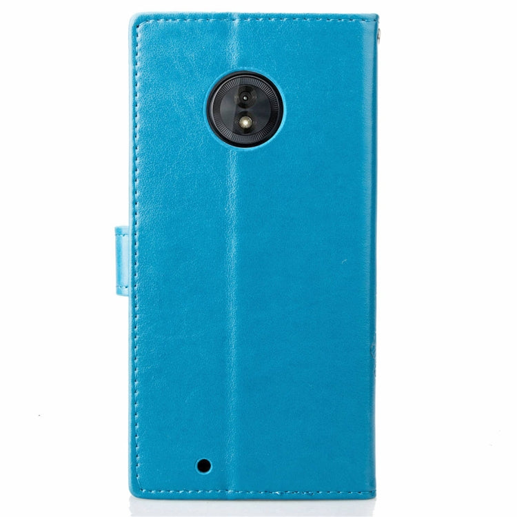 Lucky Clover Pressed Flowers Pattern Leather Case for Motorola Moto G6 Plus, with Holder & Card Slots & Wallet & Hand Strap