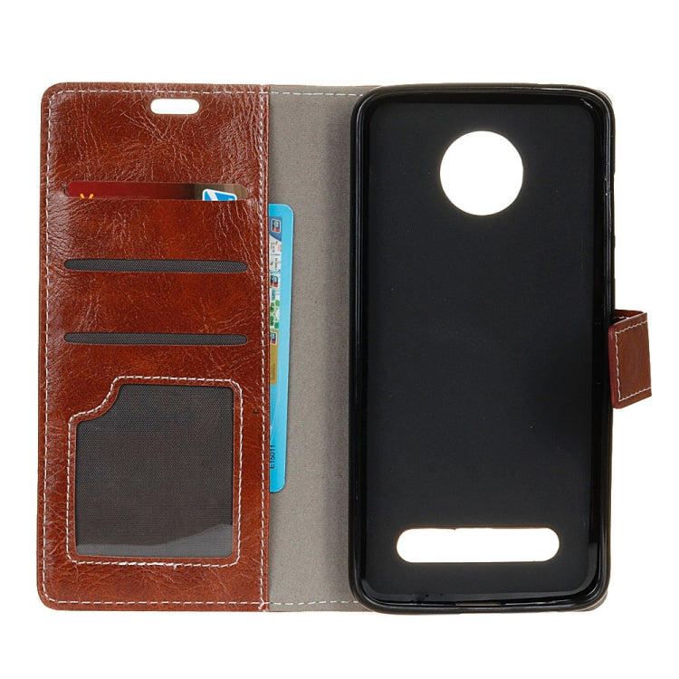 Retro Crazy Horse Texture Horizontal Flip Leather Case for Motorola Moto Z3, with Holder & Card Slots & Wallet & Photo Frame