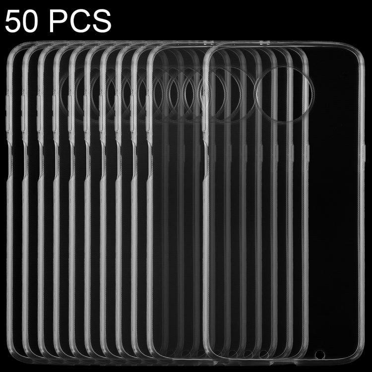 50 PCS 0.75mm Transparent TPU Case for Motorola Moto Z3 Play