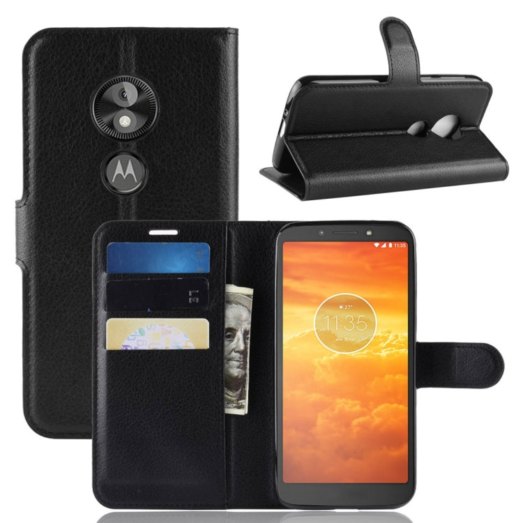 Litchi Texture Horizontal Flip Leather Case for Motorola Moto E5 Play Go, with Wallet & Holder & Card Slots