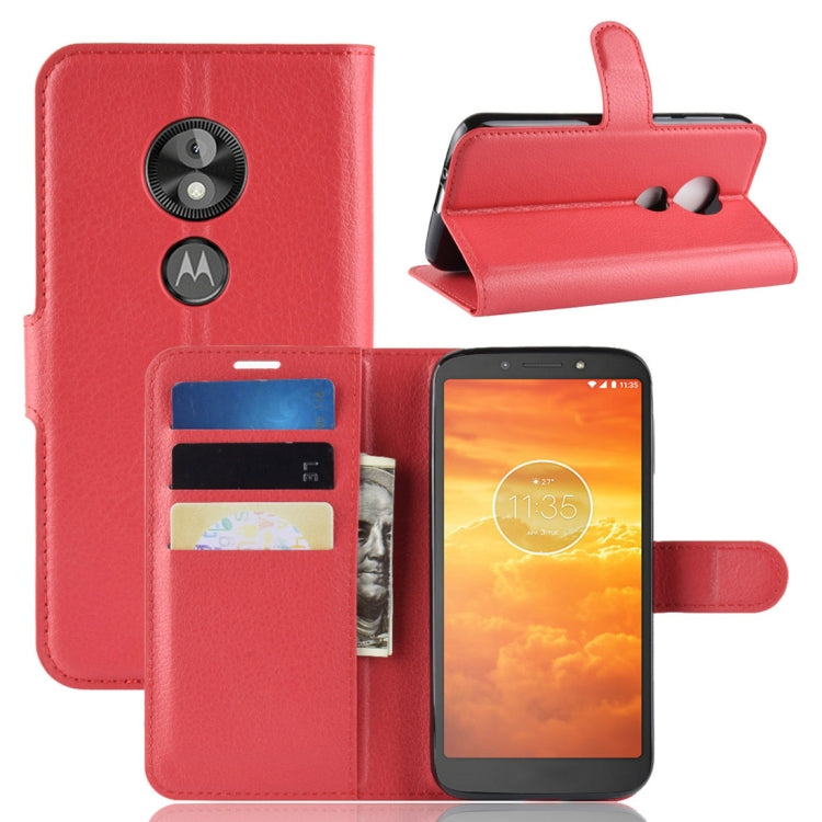 Litchi Texture Horizontal Flip Leather Case for Motorola Moto E5 Play Go, with Wallet & Holder & Card Slots