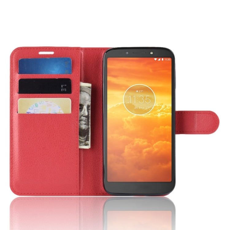 Litchi Texture Horizontal Flip Leather Case for Motorola Moto E5 Play Go, with Wallet & Holder & Card Slots