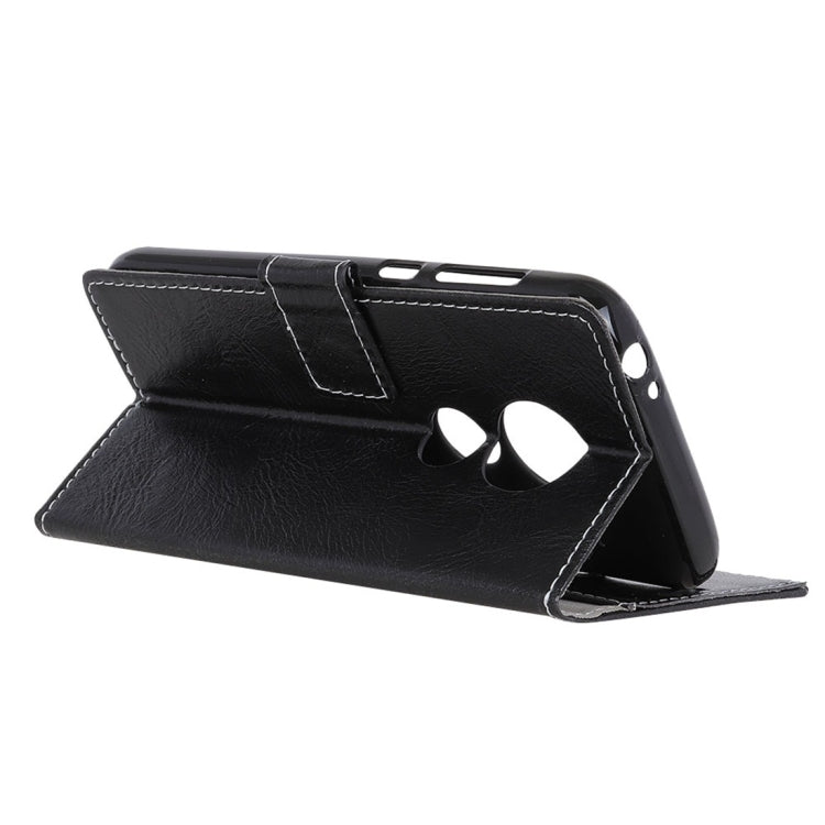 Retro Crazy Horse Texture Horizontal Flip Leather Case for Motorola Moto G7 Play, with Holder & Card Slots & Photo Frame