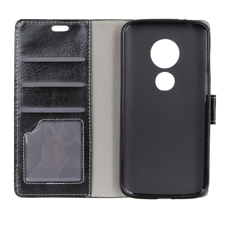 Retro Crazy Horse Texture Horizontal Flip Leather Case for Motorola Moto G7 Play, with Holder & Card Slots & Photo Frame