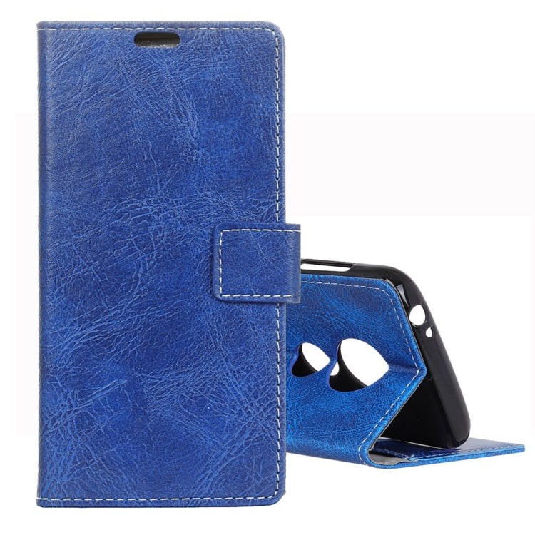 Retro Crazy Horse Texture Horizontal Flip Leather Case for Motorola Moto G7 Play, with Holder & Card Slots & Photo Frame