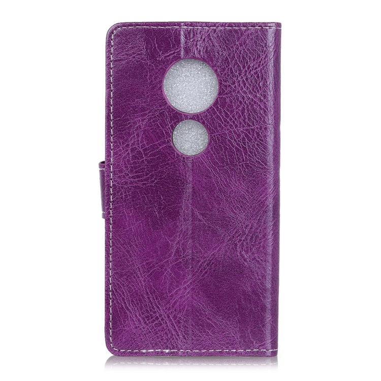 Retro Crazy Horse Texture Horizontal Flip Leather Case for Motorola Moto G7 Play, with Holder & Card Slots & Photo Frame