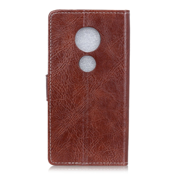 Retro Crazy Horse Texture Horizontal Flip Leather Case for Motorola Moto G7 Play, with Holder & Card Slots & Photo Frame