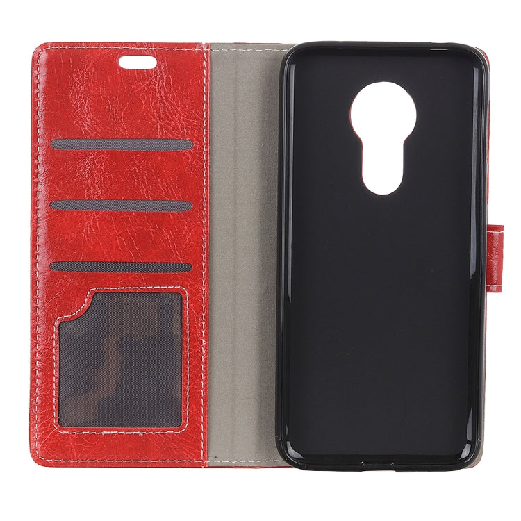 Retro Crazy Horse Texture Horizontal Flip Leather Case for Motorola Moto G7 Power, with Holder & Card Slots & Wallet & Photo Frame