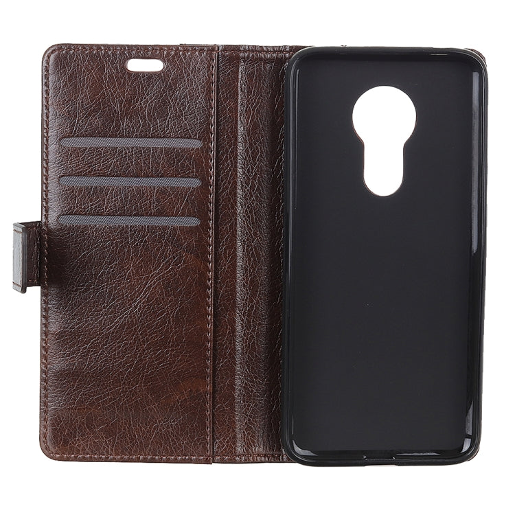 Copper Buckle Nappa Texture Horizontal Flip Leather Case for Motorola Moto G7 Power, with Holder & Card Slots & Wallet