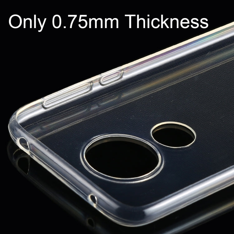 50 PCS 0.75mm Ultrathin Transparent TPU Soft Protective Case for Motorola Moto G7 Play