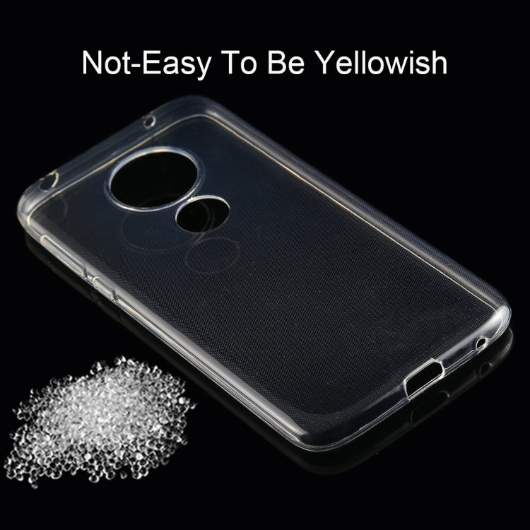 50 PCS 0.75mm Ultrathin Transparent TPU Soft Protective Case for Motorola Moto G7 Play