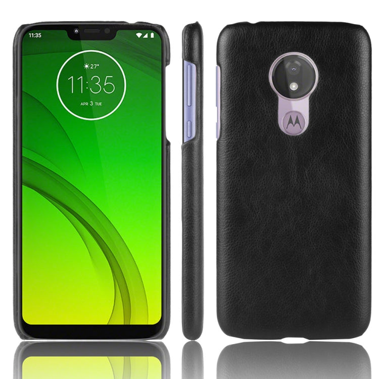 Shockproof Litchi Texture PC + PU Case for Motorola Moto G7 Power