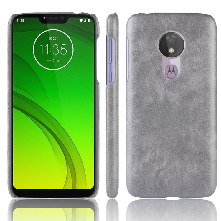 Shockproof Litchi Texture PC + PU Case for Motorola Moto G7 Power