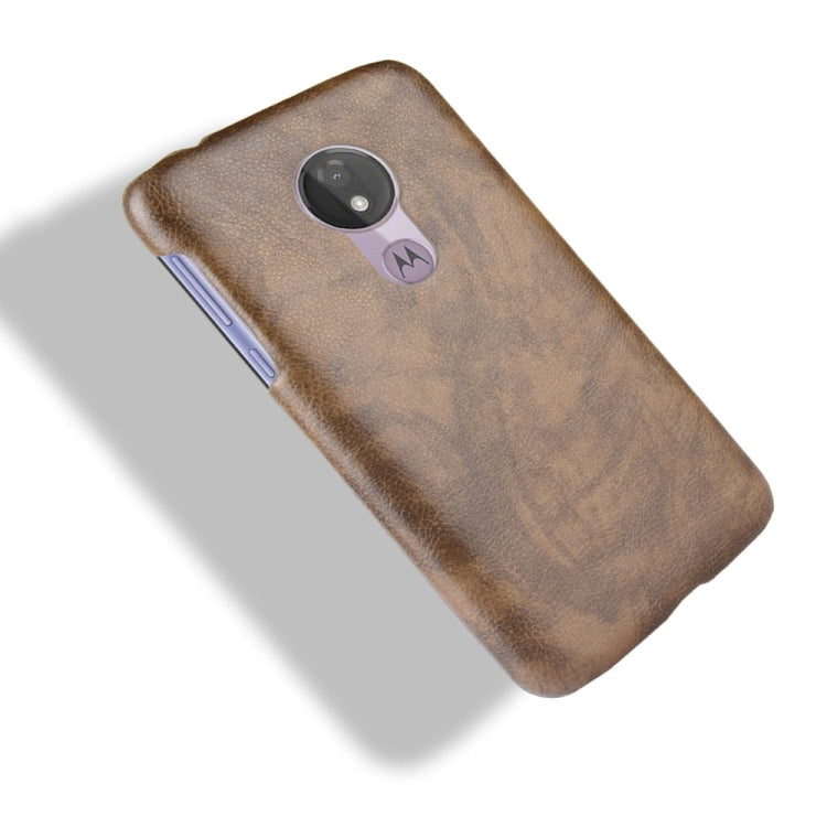 Shockproof Litchi Texture PC + PU Case for Motorola Moto G7 Power