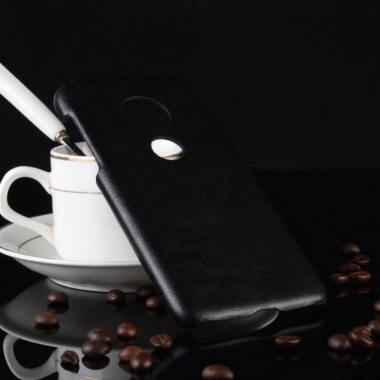 Shockproof Litchi Texture PC + PU Case for Motorola Moto G7 Play
