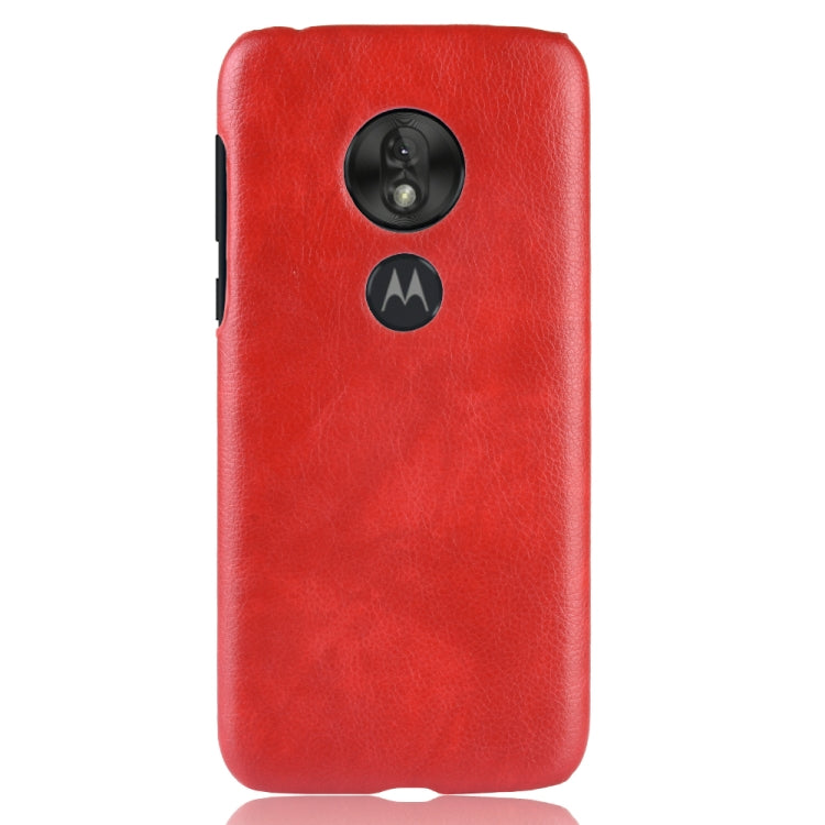 Shockproof Litchi Texture PC + PU Case for Motorola Moto G7 Play