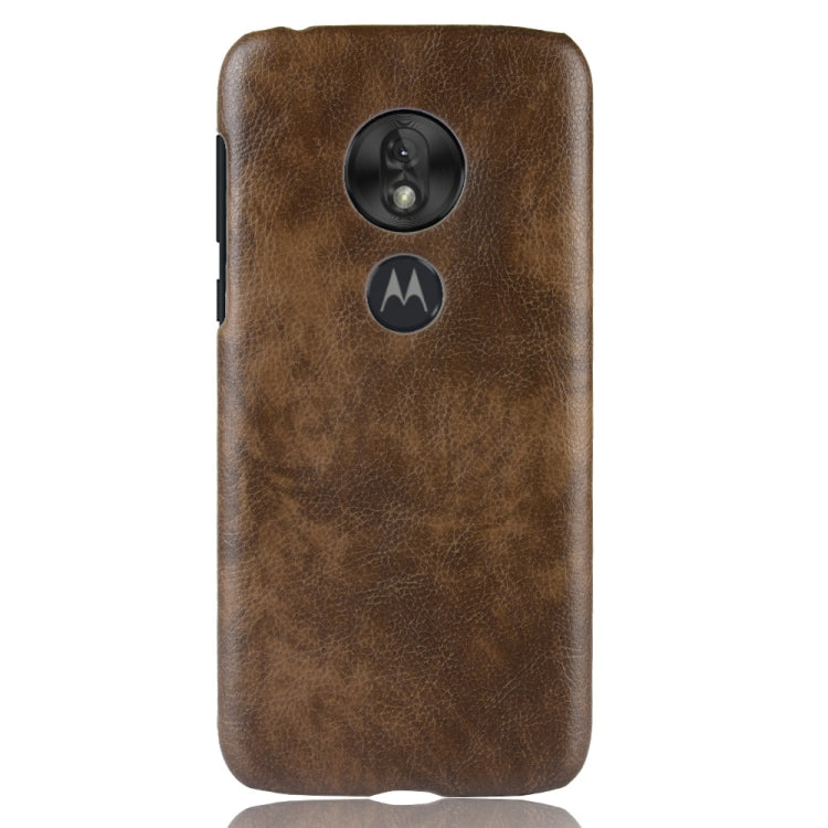 Shockproof Litchi Texture PC + PU Case for Motorola Moto G7 Play
