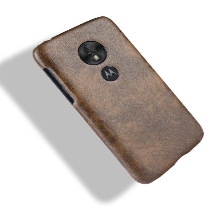 Shockproof Litchi Texture PC + PU Case for Motorola Moto G7 Play