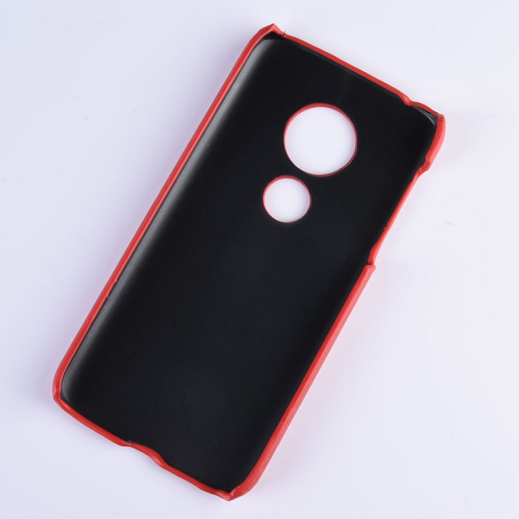 Shockproof Litchi Texture PC + PU Case for Motorola Moto G7 Play