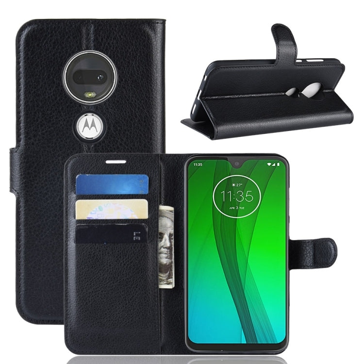 Litchi Texture Horizontal Flip Leather Case For Moto G7 Plus ,With Holder & Wallet & Card Slots