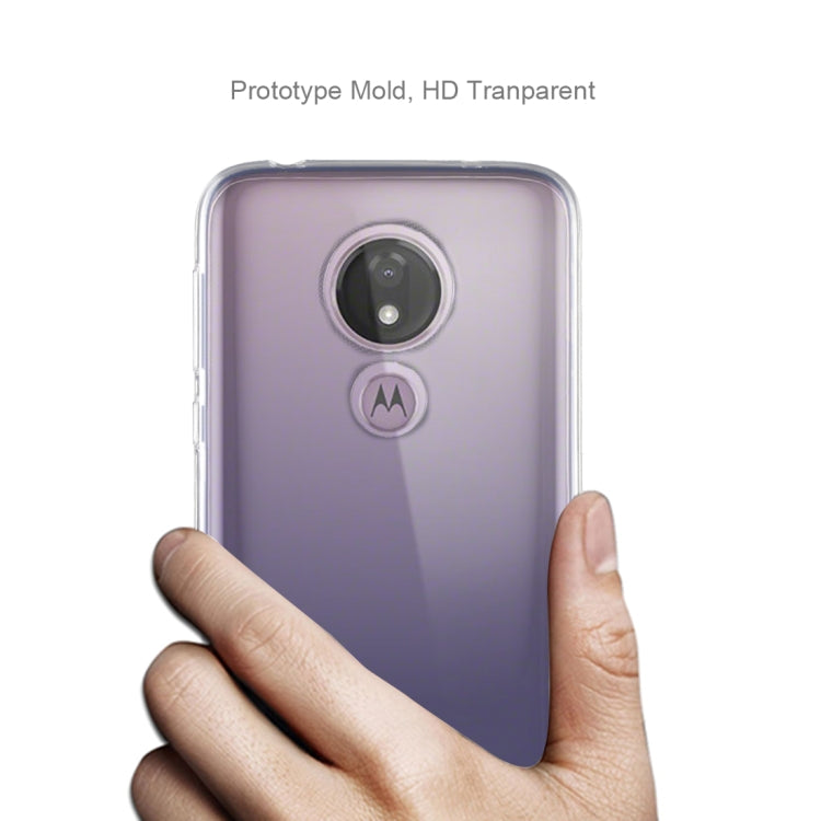 50 PCS 0.75mm Ultrathin Transparent TPU Soft Protective Case for MOTO G7 Power