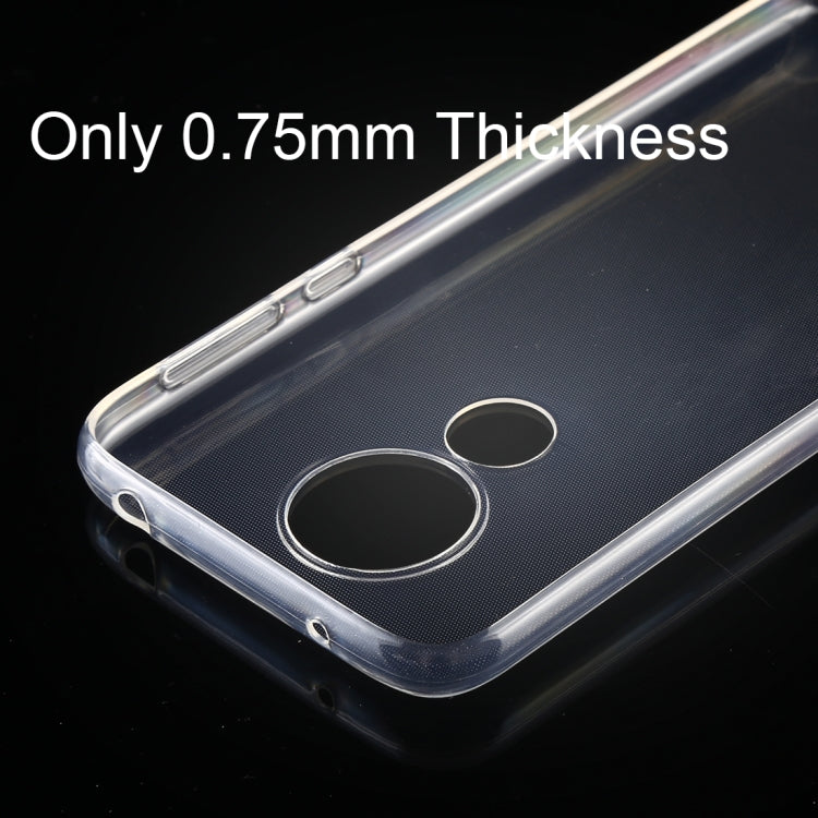 50 PCS 0.75mm Ultrathin Transparent TPU Soft Protective Case for MOTO G7 Power