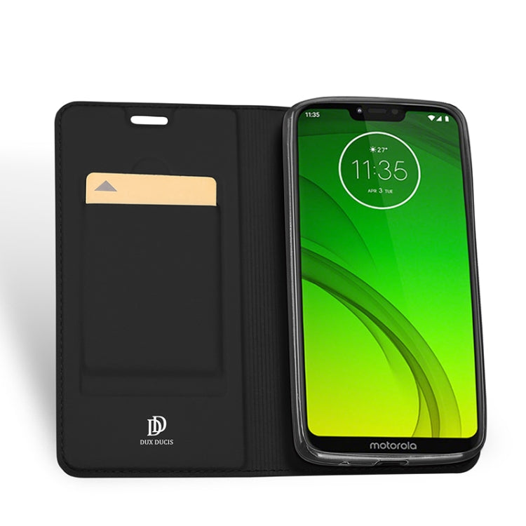 DUX DUCIS Skin Pro Series Horizontal Flip PU + TPU Leather Case for Motorola Moto G7 Power , with Holder & Card Slots