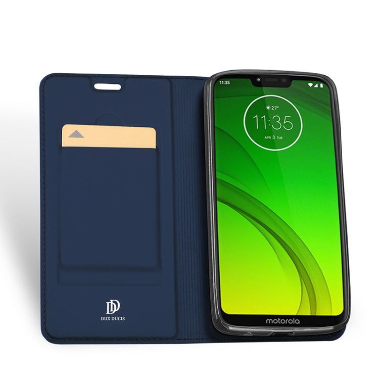 DUX DUCIS Skin Pro Series Horizontal Flip PU + TPU Leather Case for Motorola Moto G7 Power , with Holder & Card Slots