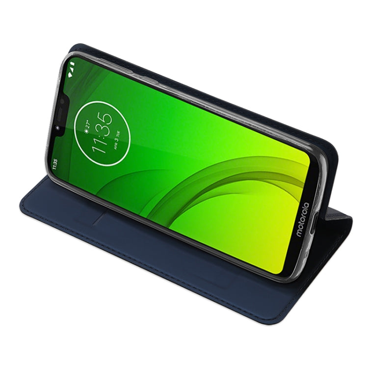 DUX DUCIS Skin Pro Series Horizontal Flip PU + TPU Leather Case for Motorola Moto G7 Power , with Holder & Card Slots