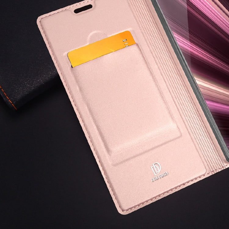 DUX DUCIS Skin Pro Series Horizontal Flip PU + TPU Leather Case for Motorola Moto G7 Power , with Holder & Card Slots