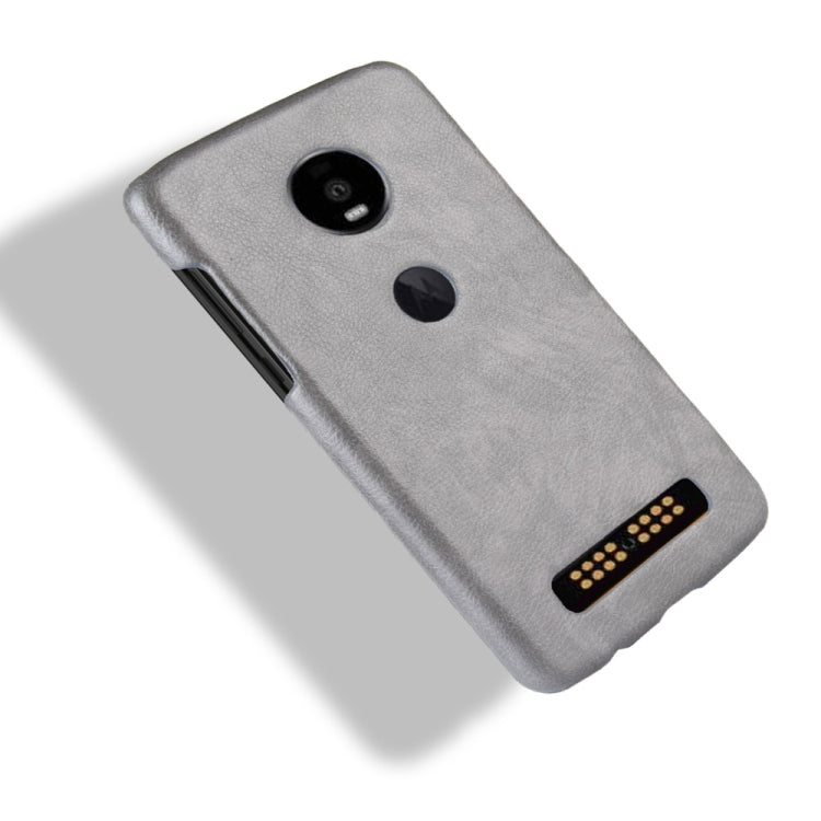 Shockproof Litchi Texture PC + PU Case for Motorola Moto Z4 Play