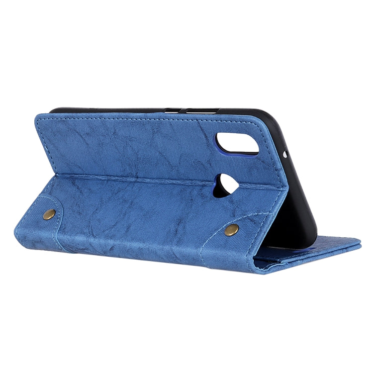 Copper Buckle Retro Crazy Horse Texture Horizontal Flip Leather Case for Motorola Moto P40 Power, with Holder & Card Slots & Wallet