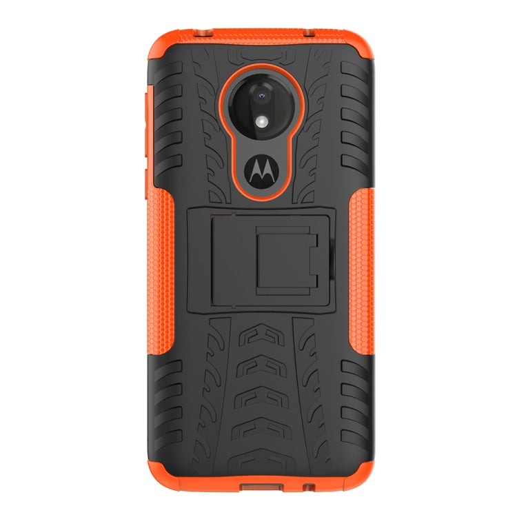 Tire Texture TPU+PC Shockproof Case for Motorola Moto G7 Power, with Holder