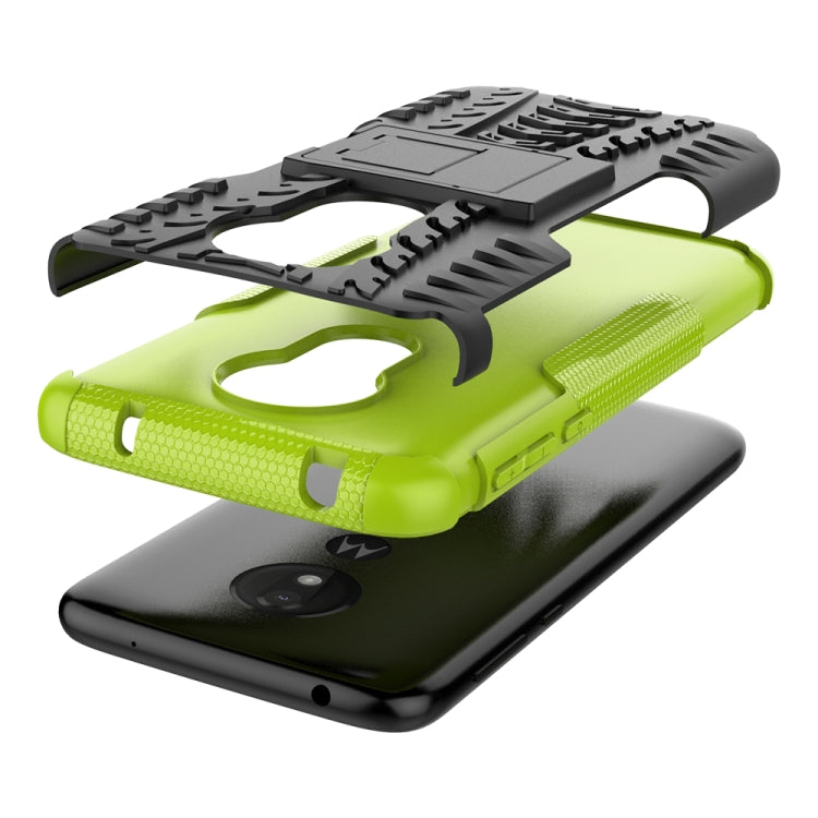 Tire Texture TPU+PC Shockproof Case for Motorola Moto G7 Power, with Holder