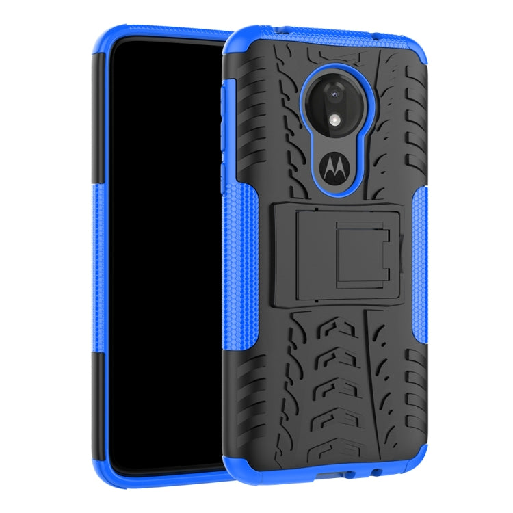Tire Texture TPU+PC Shockproof Case for Motorola Moto G7 Power, with Holder