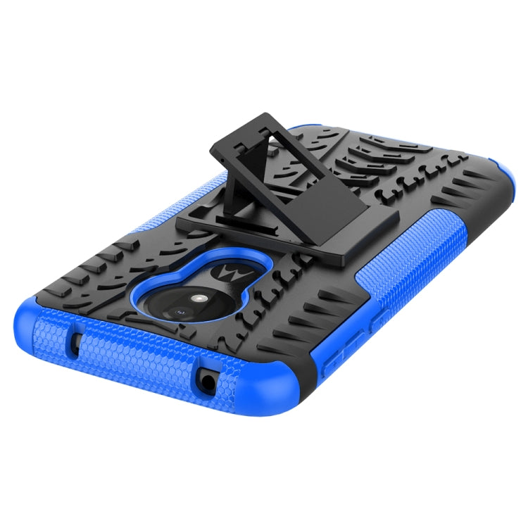 Tire Texture TPU+PC Shockproof Case for Motorola Moto G7 Power, with Holder