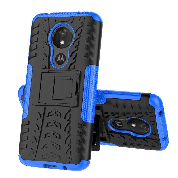 Tire Texture TPU+PC Shockproof Case for Motorola Moto G7 Power, with Holder