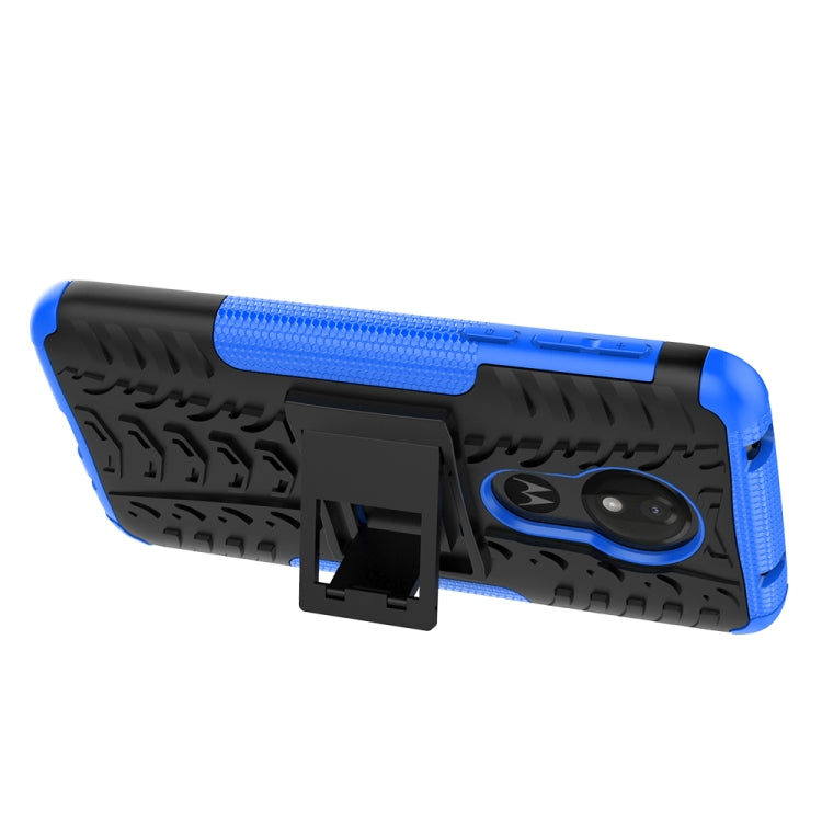 Tire Texture TPU+PC Shockproof Case for Motorola Moto G7 Power, with Holder
