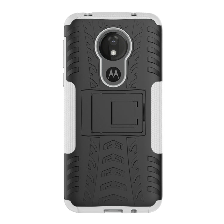 Tire Texture TPU+PC Shockproof Case for Motorola Moto G7 Power, with Holder
